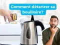 Comment nettoyer une bouilloire avec du vinaigre. Un homme réfléchit à la meilleure façon de détartrer sa bouilloire.