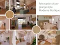 Ambiance chaleureuse et moderne-rustique pour votre maison. Inspiration pour une rénovation de grange avec des matériaux naturels et un design épuré.