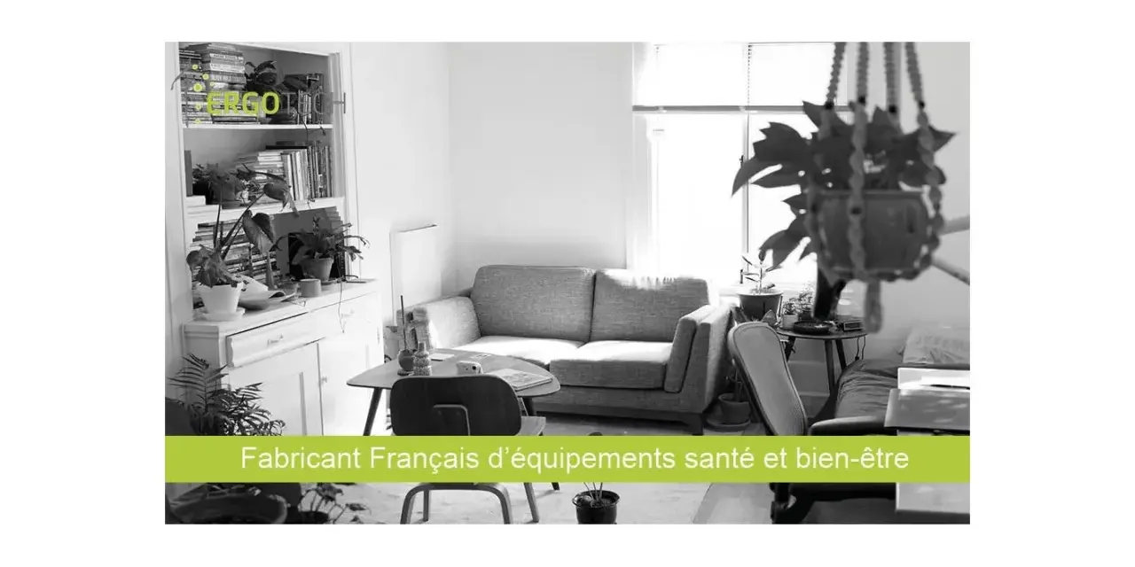 Salon cosy avec canapé, plantes et étagères. Le **design ergonomique** est au cœur de cet espace, conçu pour le bien-être.