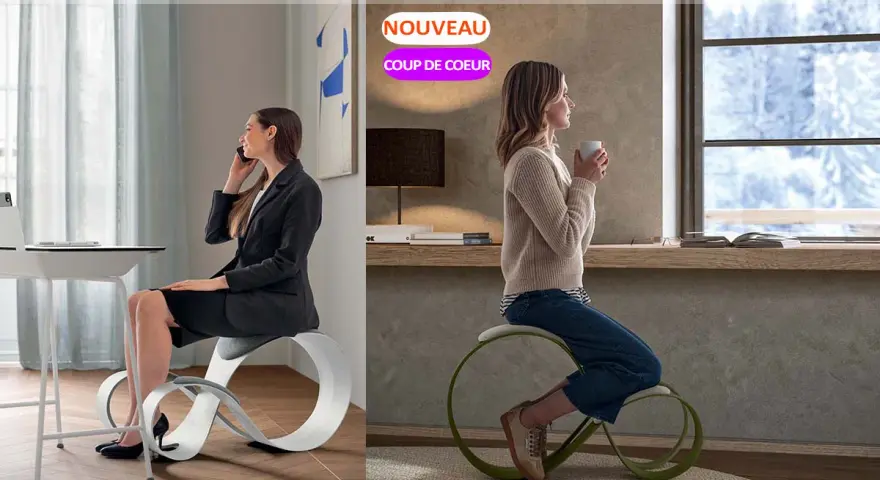 Le siège KINEO, pour varier les postures assises. Fini les inconvénients d'une position statique.