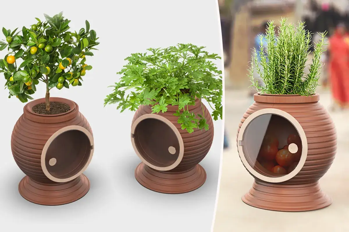 Un frigo sans électricité garde vos fruits et légumes frais grâce à la terre cuite. Un pot ingénieux pour un jardin potager.